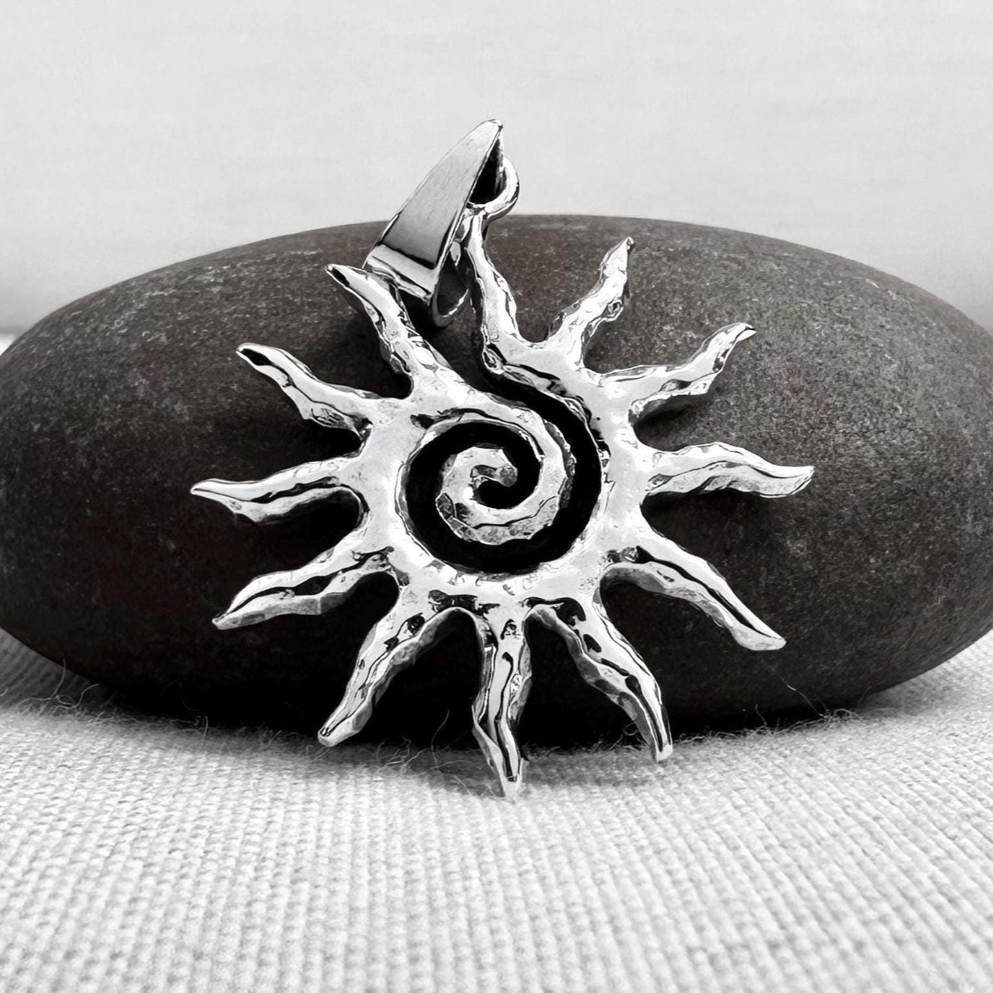 Spiral Sun Tribal Solaris Pendant/Necklace