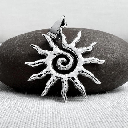 Spiral Sun Tribal Solaris Pendant/Necklace
