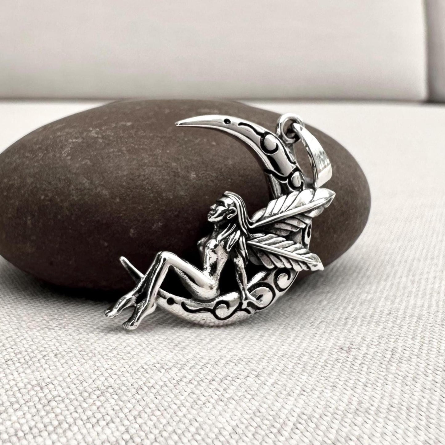 Crescent Moon Fairy Celtic Pendant/Necklace
