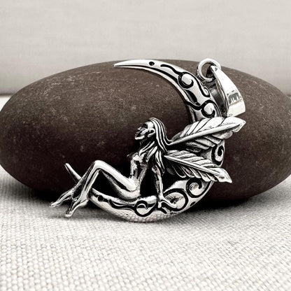 Crescent Moon Fairy Celtic Pendant/Necklace