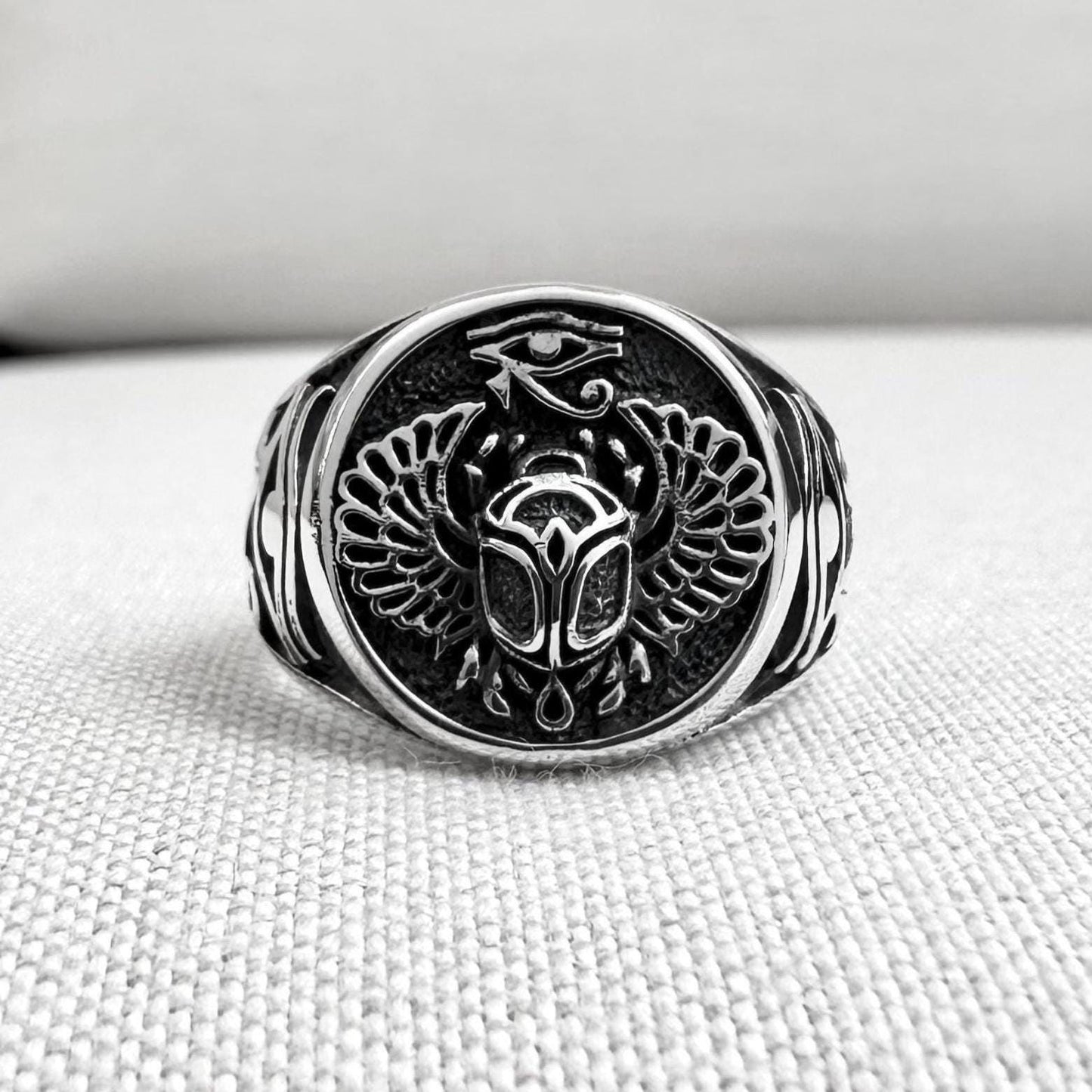 Scarab Egyptian Beetle Bug Ring