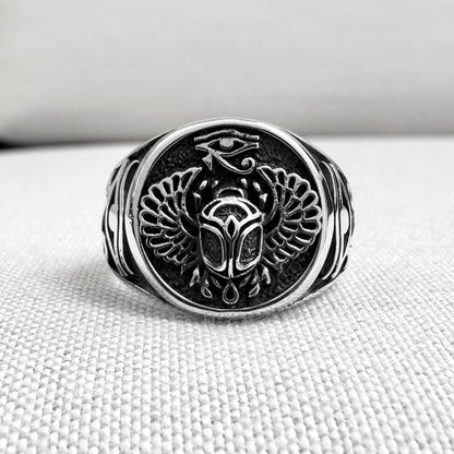 Scarab Egyptian Beetle Bug Ring