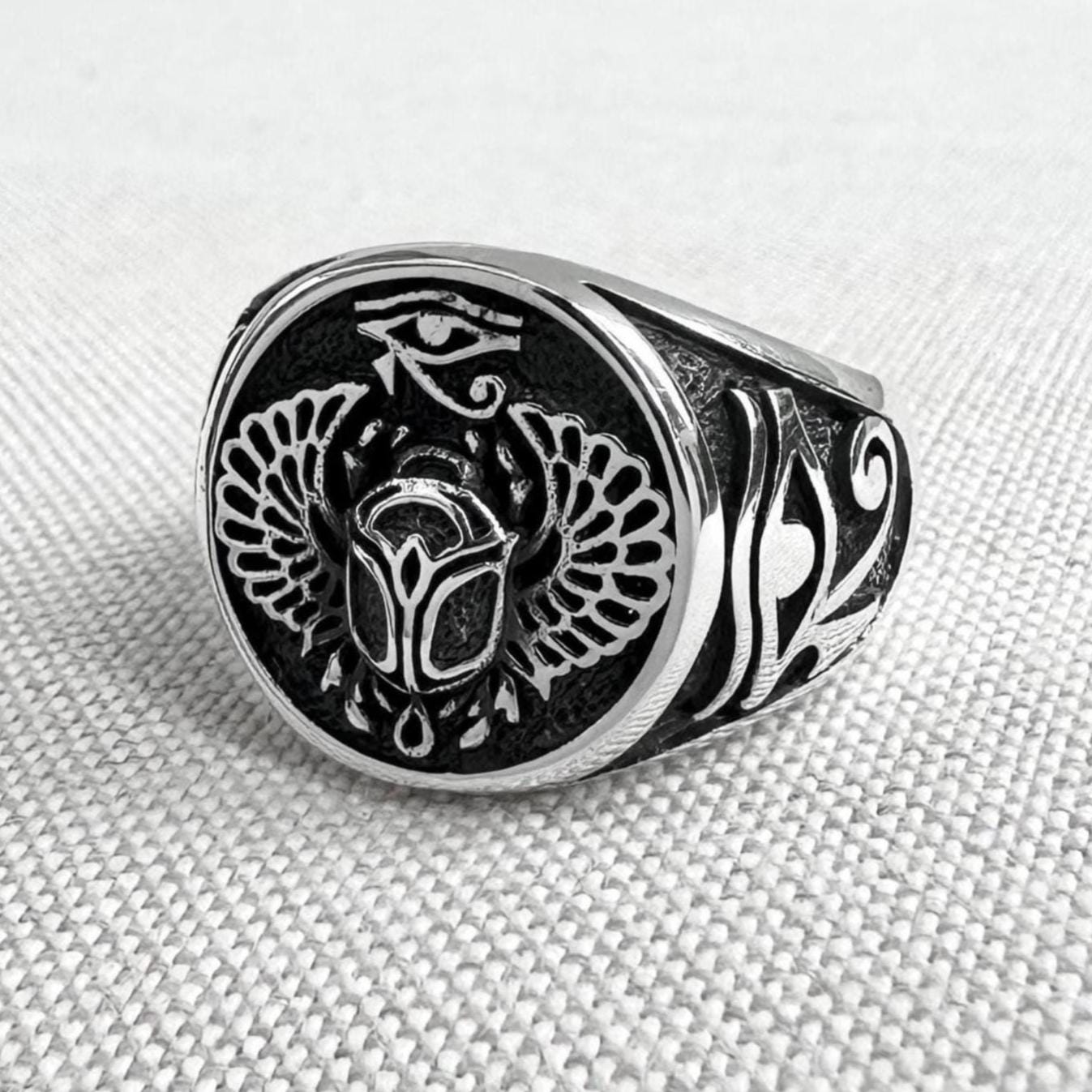 Scarab Egyptian Beetle Bug Ring
