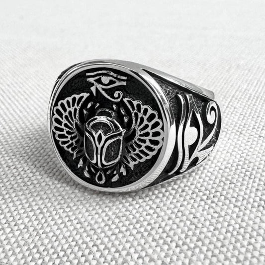 Scarab Egyptian Beetle Bug Ring