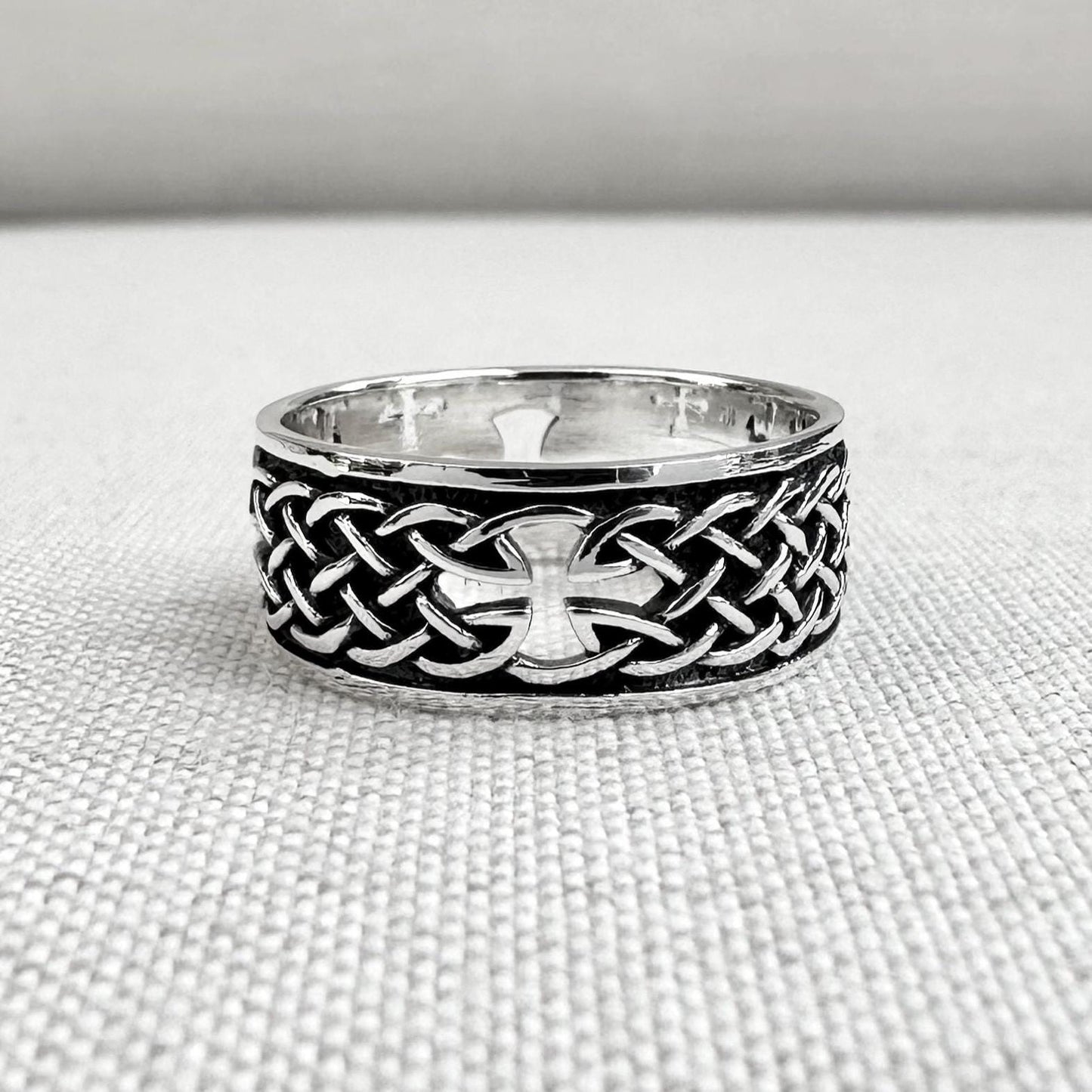Celtic Infinity Knot Viking Irish Cross Ring