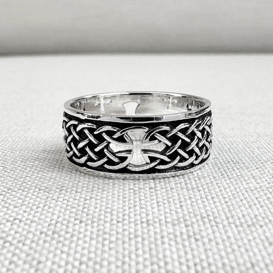 Celtic Infinity Knot Viking Irish Cross Ring