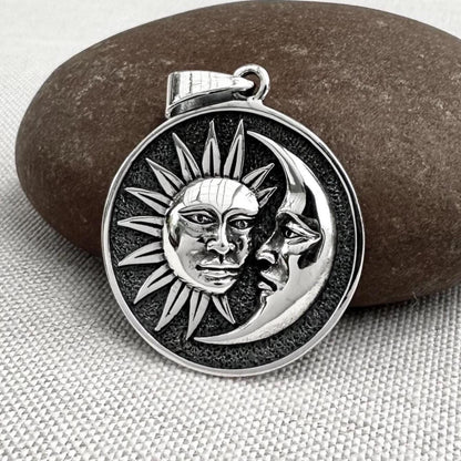 Sun Moon Celtic Crescent Pendant/Necklace