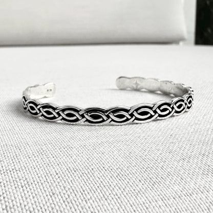 Infinity Celtic Knot Irish Viking Cuff Bracelet
