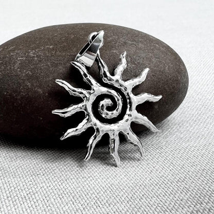 Spiral Sun Tribal Solaris Pendant/Necklace