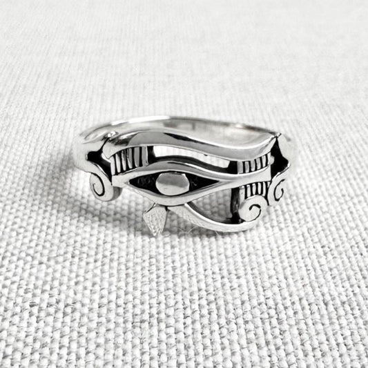 Egyptian Eye of Horus God Amulet Ring