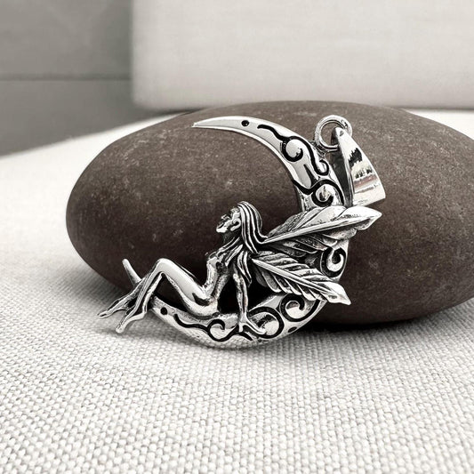 Crescent Moon Fairy Celtic Pendant/Necklace