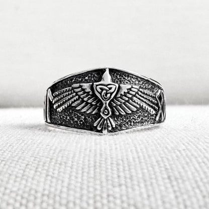 Odin's Raven Crow Viking Bird Ring