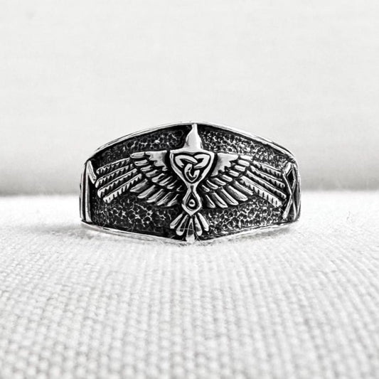Odin's Raven Crow Viking Bird Ring