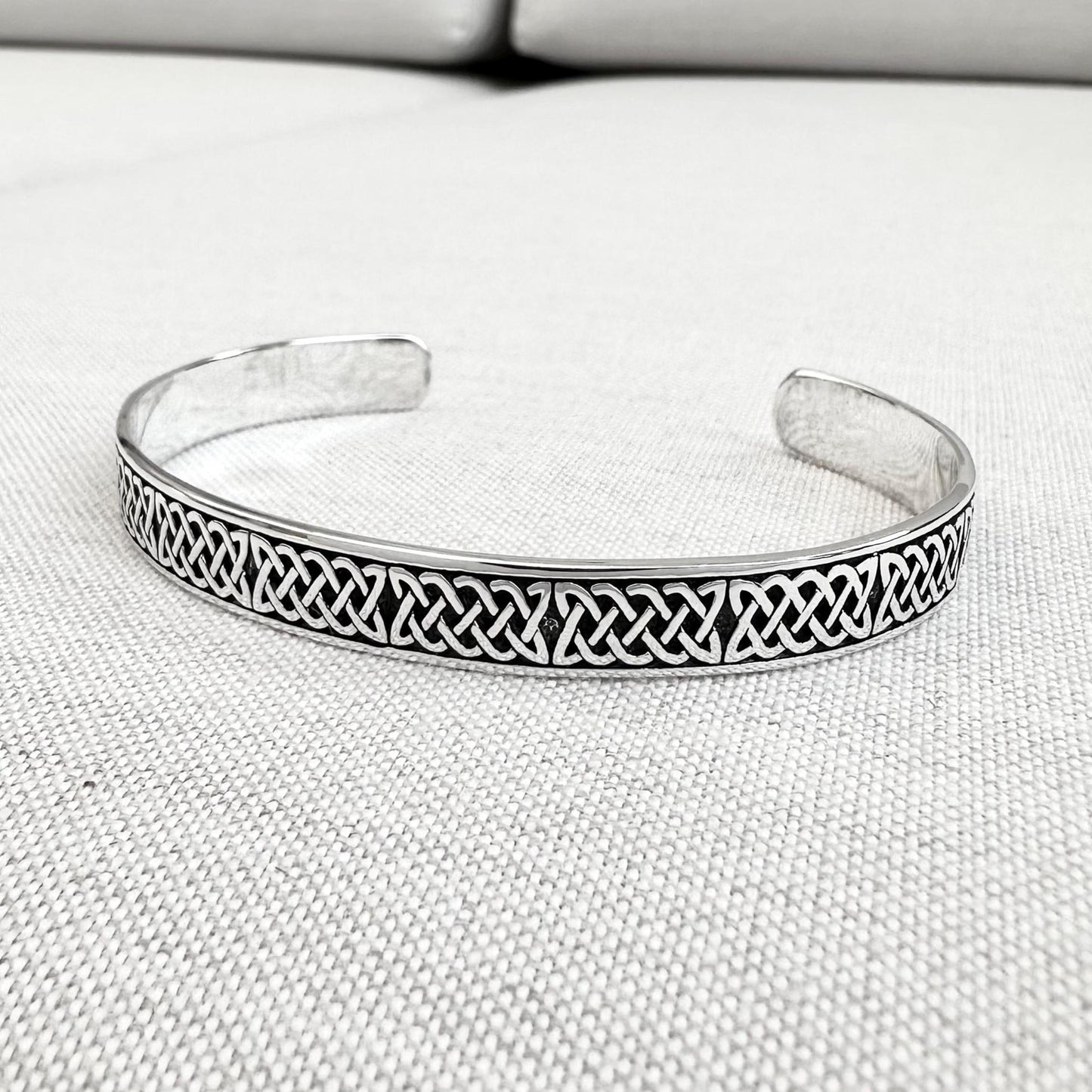 Infinity Celtic Knot Irish Viking Cuff Bracelet
