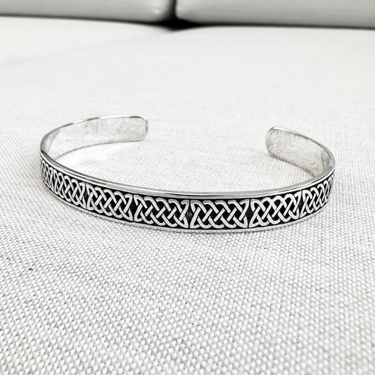 Infinity Celtic Knot Irish Viking Cuff Bracelet