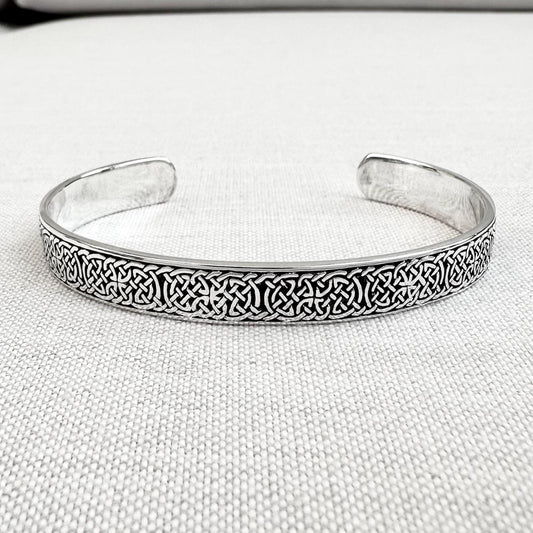 Infinity Celtic Knot Irish Viking Cuff Bracelet