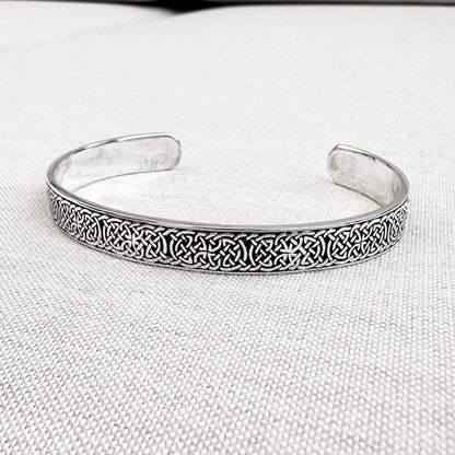 Infinity Celtic Knot Irish Viking Cuff Bracelet
