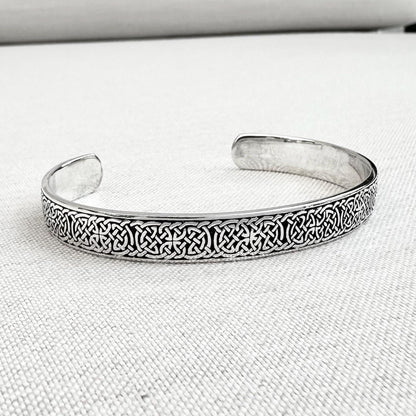 Infinity Celtic Knot Irish Viking Cuff Bracelet