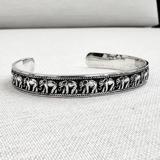 Elephant Thailand Animal Cuff Bracelet
