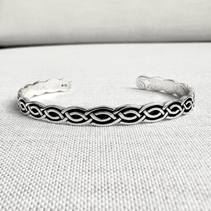 Infinity Celtic Knot Irish Viking Cuff Bracelet