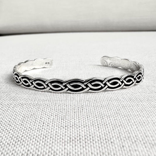 Infinity Celtic Knot Irish Viking Cuff Bracelet