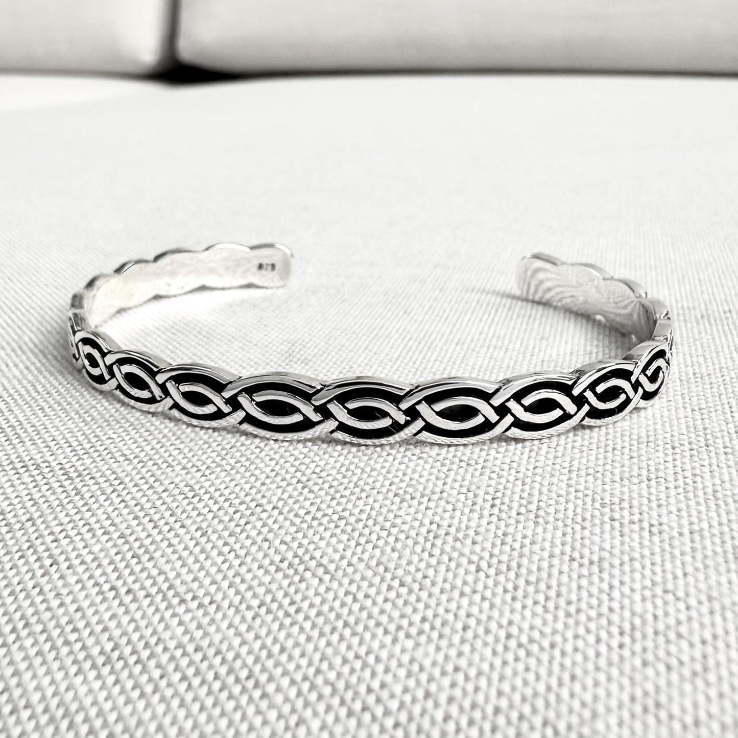 Infinity Celtic Knot Irish Viking Cuff Bracelet