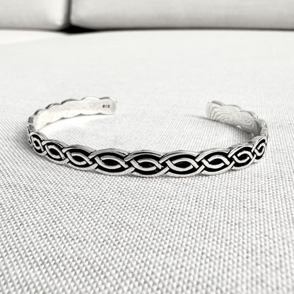 Infinity Celtic Knot Irish Viking Cuff Bracelet