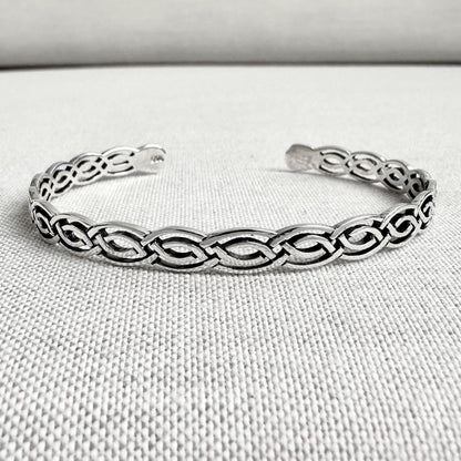 Infinity Celtic Knot Irish Viking Cuff Bracelet