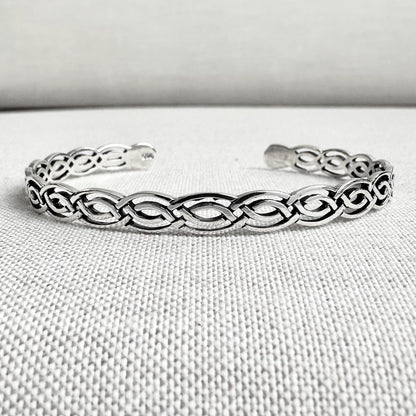 Infinity Celtic Knot Irish Viking Cuff Bracelet