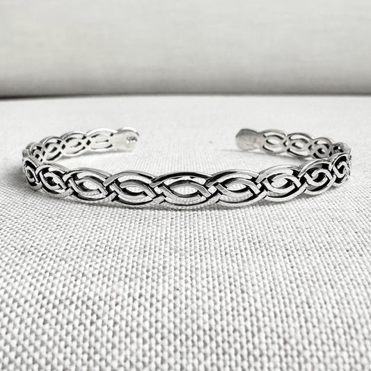 Infinity Celtic Knot Irish Viking Cuff Bracelet