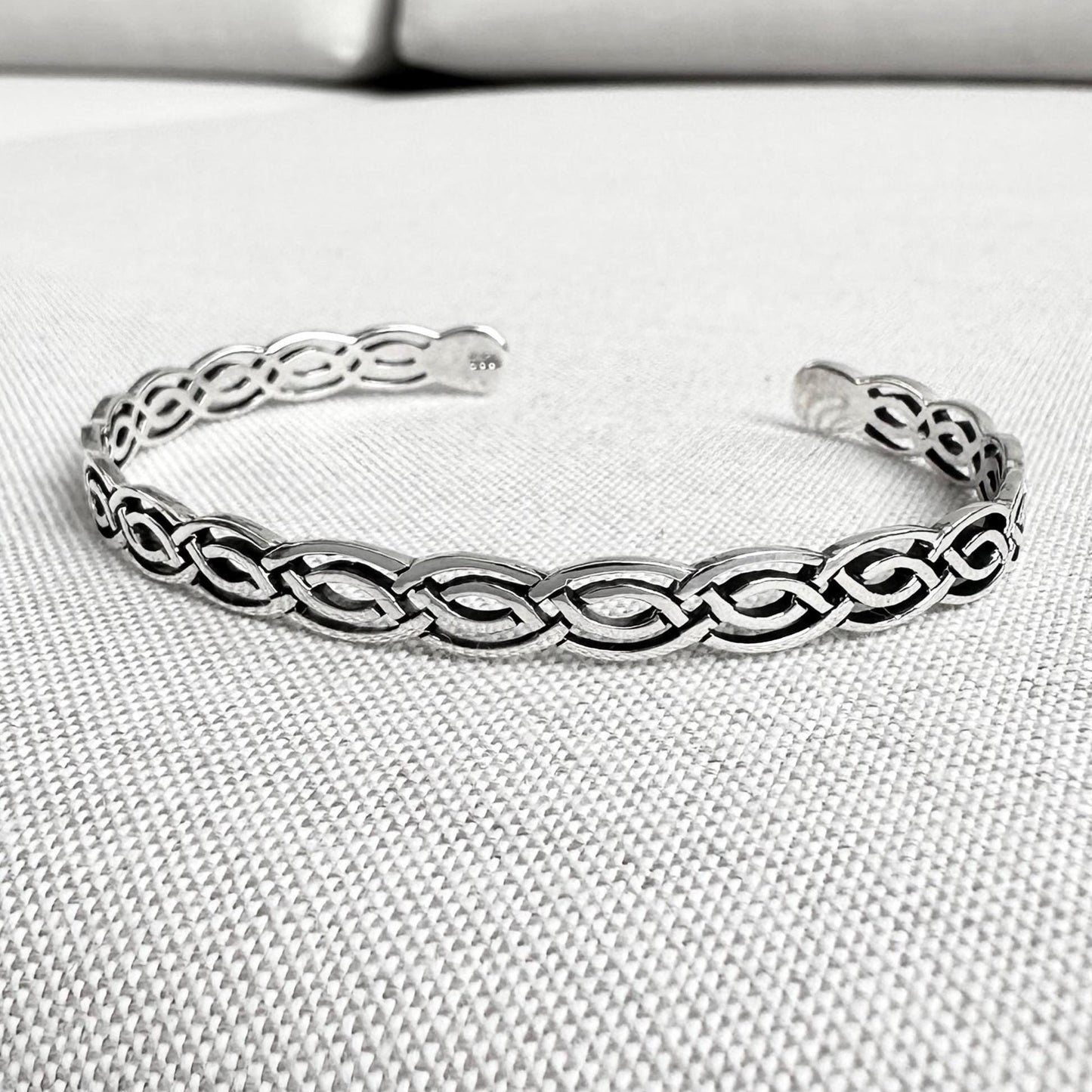 Infinity Celtic Knot Irish Viking Cuff Bracelet