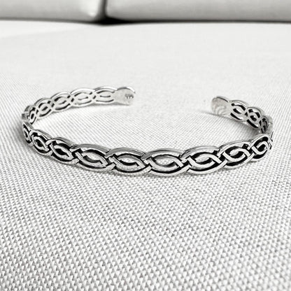 Infinity Celtic Knot Irish Viking Cuff Bracelet