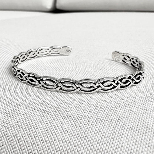 Infinity Celtic Knot Irish Viking Cuff Bracelet