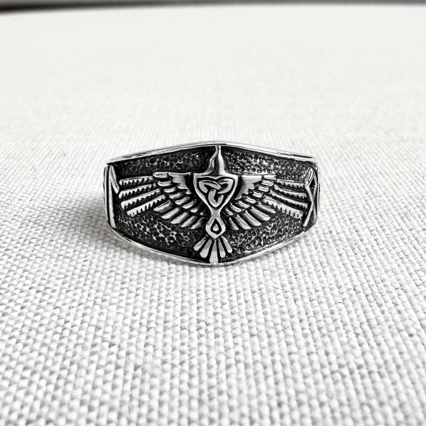 Odin's Raven Crow Viking Bird Ring