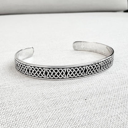 Infinity Celtic Knot Irish Viking Cuff Bracelet