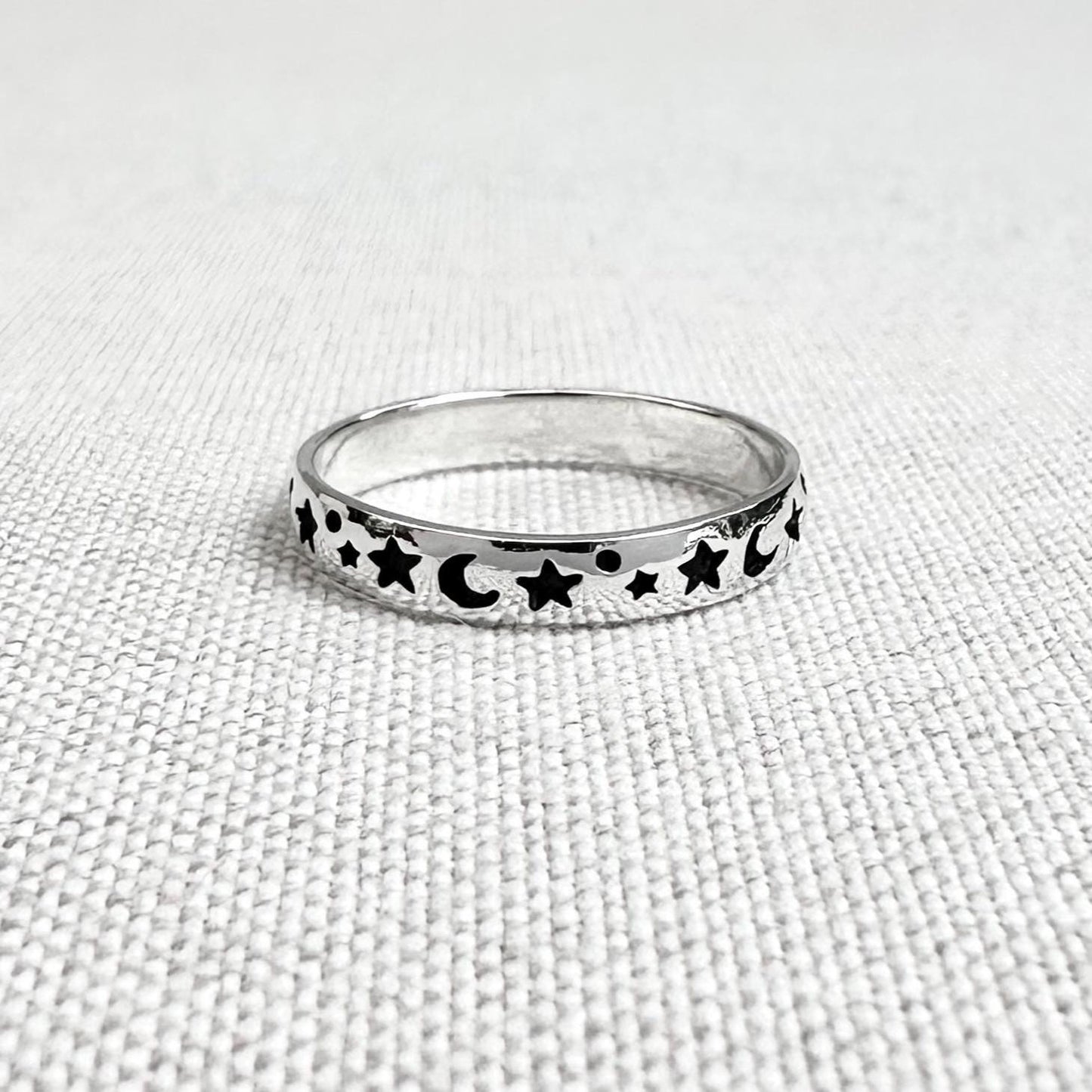 Moon & Star Ring