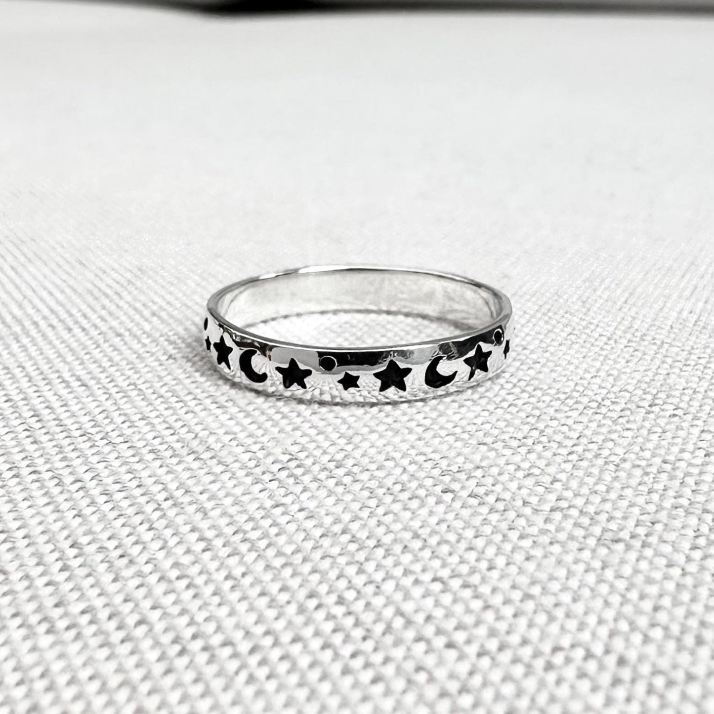 Moon & Star Ring
