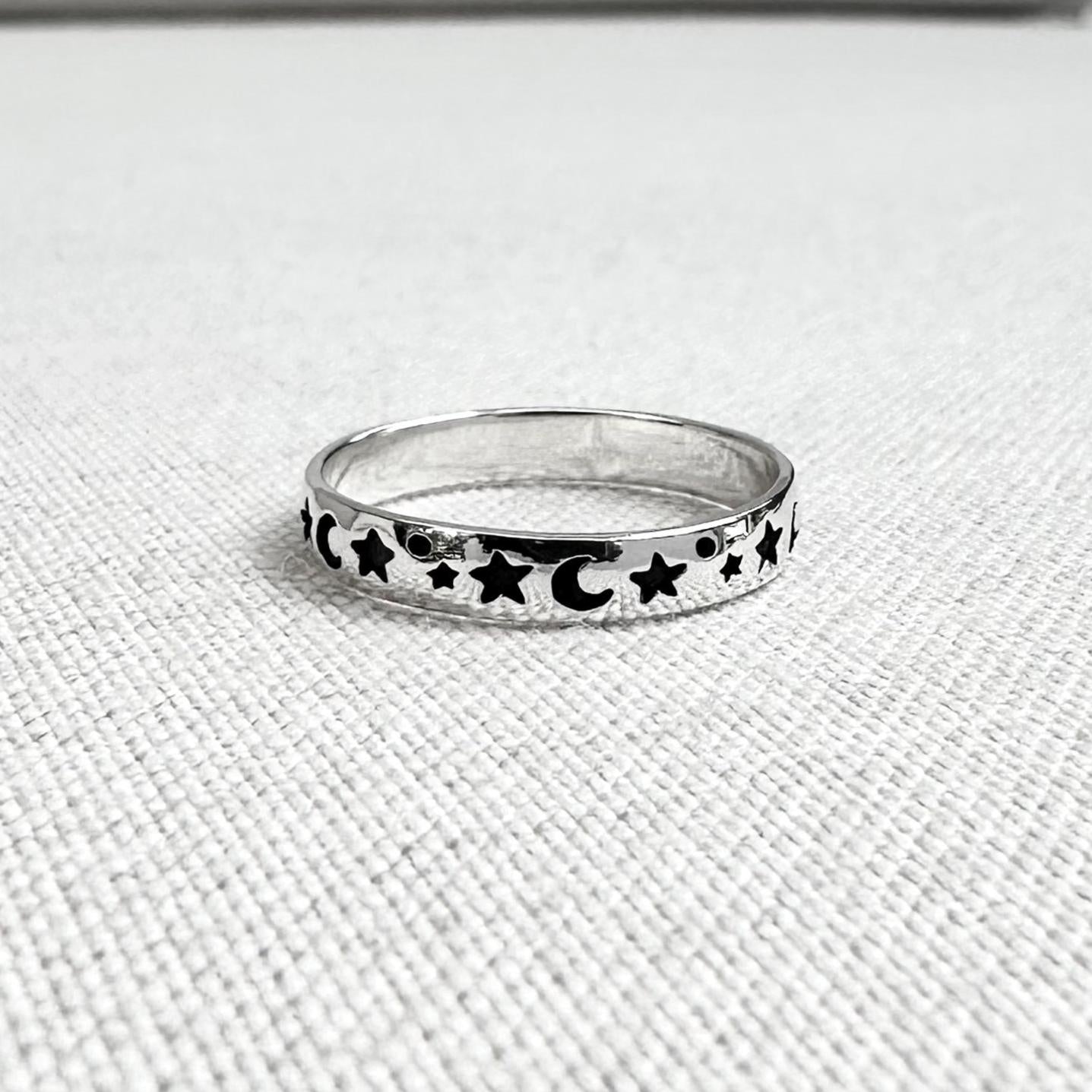Moon & Star Ring