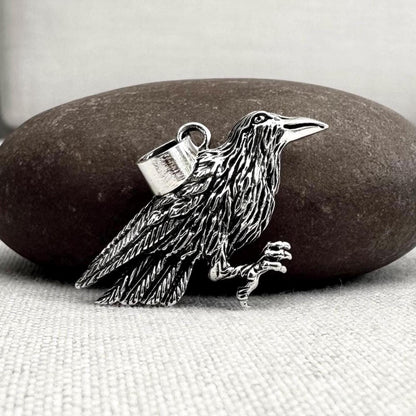 Raven Crow Viking Odin Bird Pendant/Necklace