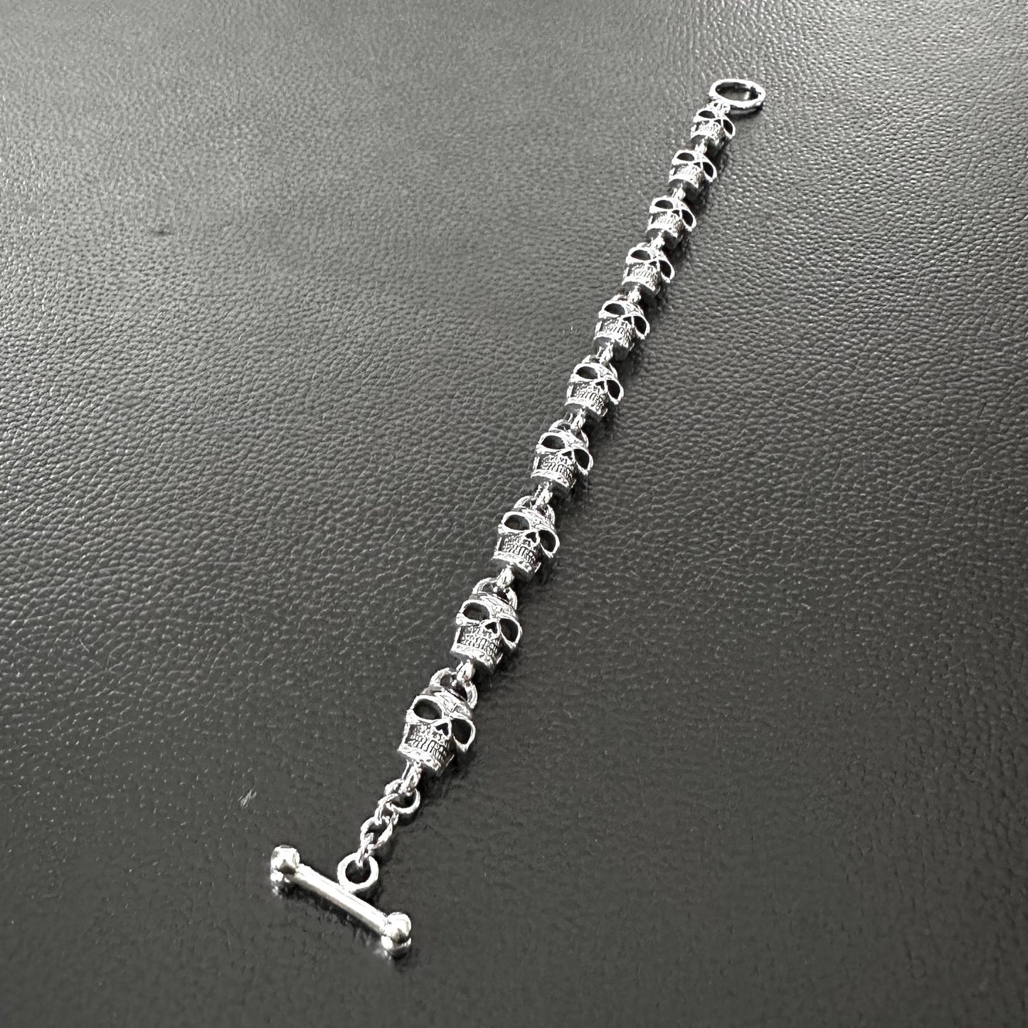 Skull Punk Skeleton Gothic Biker Chain Bracelet