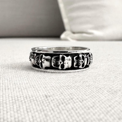 Skull Gothic Punk Biker Skeleton Ring