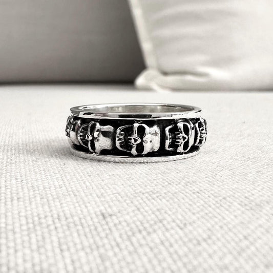 Skull Gothic Punk Biker Skeleton Ring