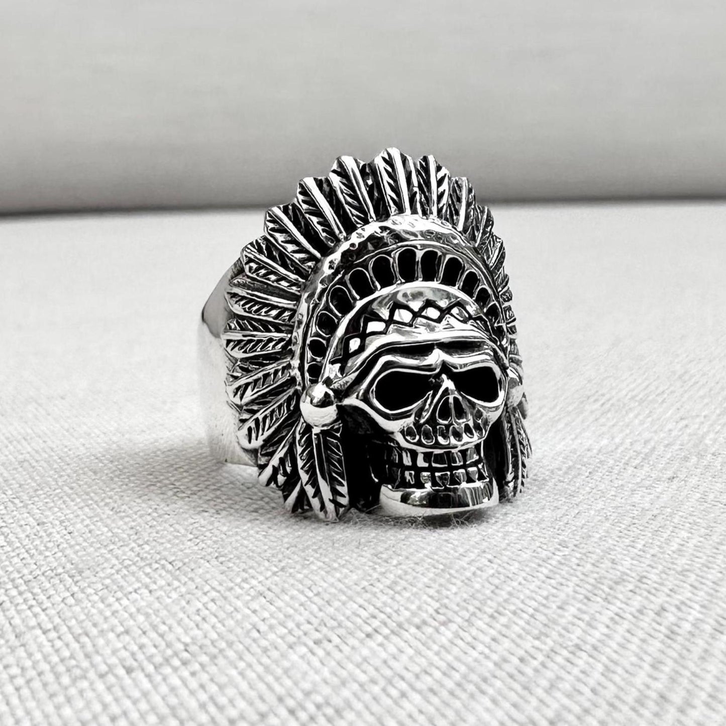 Indian Native American Tribe Skull Ring