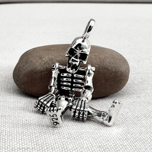 Skeleton Gothic Punk Biker Skull Pendant/Necklace