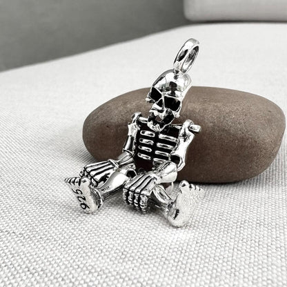 Skeleton Gothic Punk Biker Skull Pendant/Necklace
