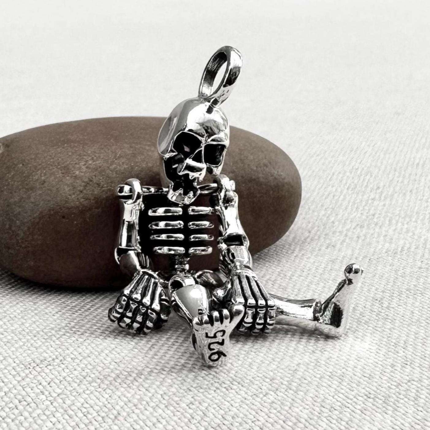 Skeleton Gothic Punk Biker Skull Pendant/Necklace