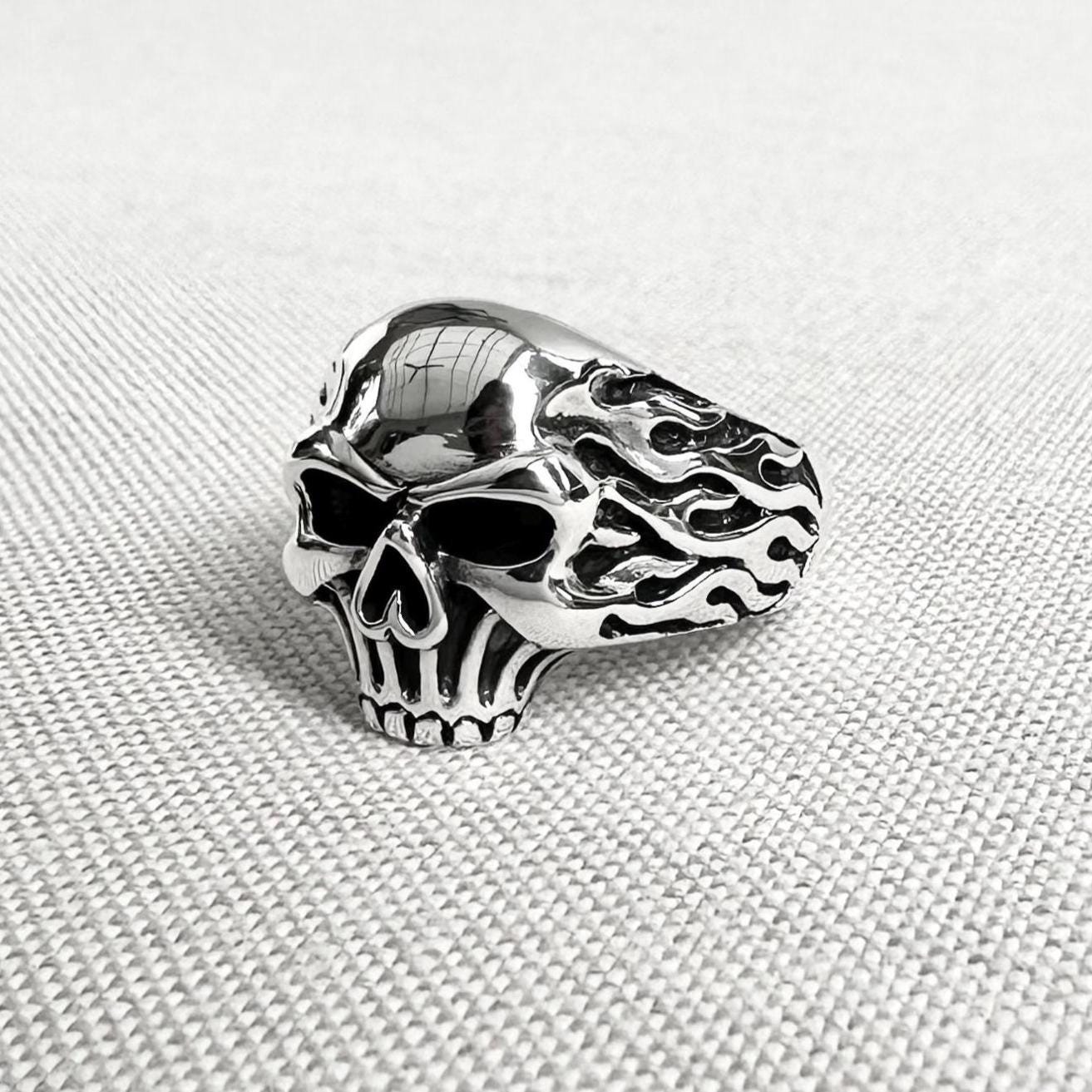 Skull Gothic Rock Punk Biker Skeleton Ring