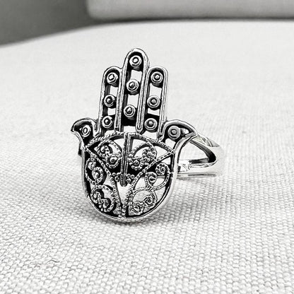 Fatima Hand Hamsa Islam Judaism Ring