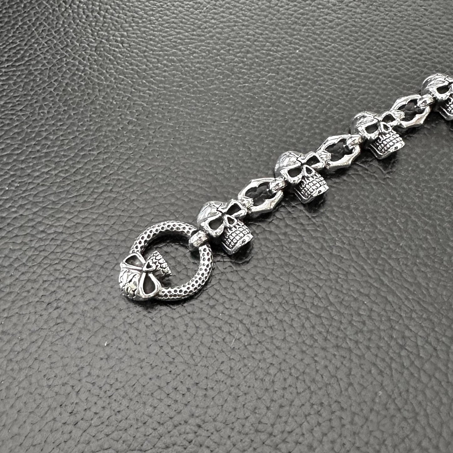 Skull Punk Skeleton Gothic Biker Chain Bracelet