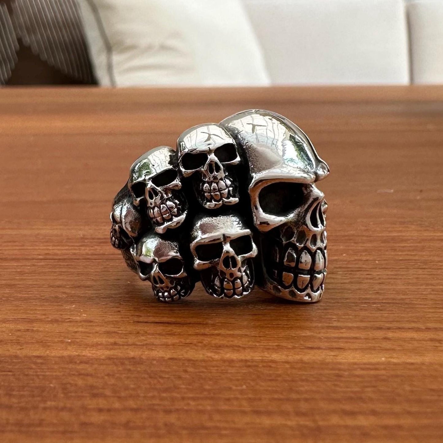 Skull Heavy Gothic Punk Biker Skeleton Ring